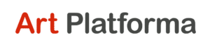 art platforma logo - art in red, platforma written in black